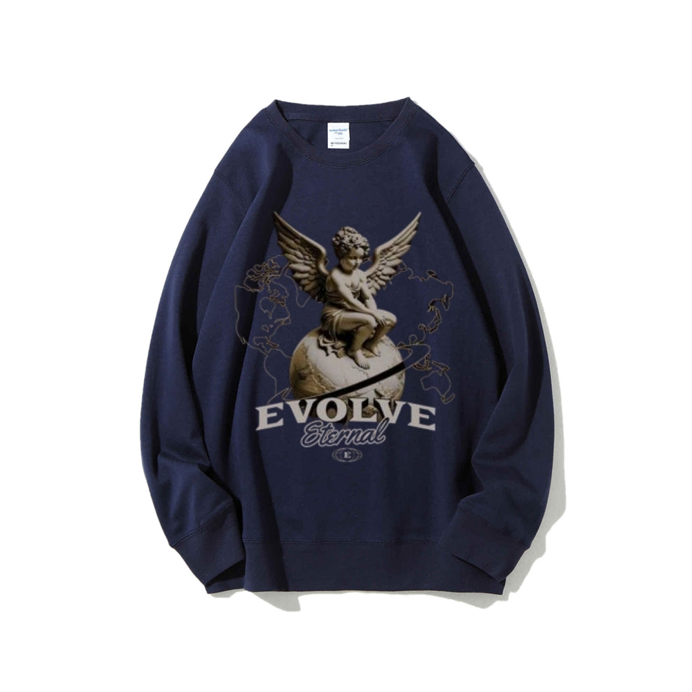 Women Vintage Evolve Angel Graphic Sweatshirts