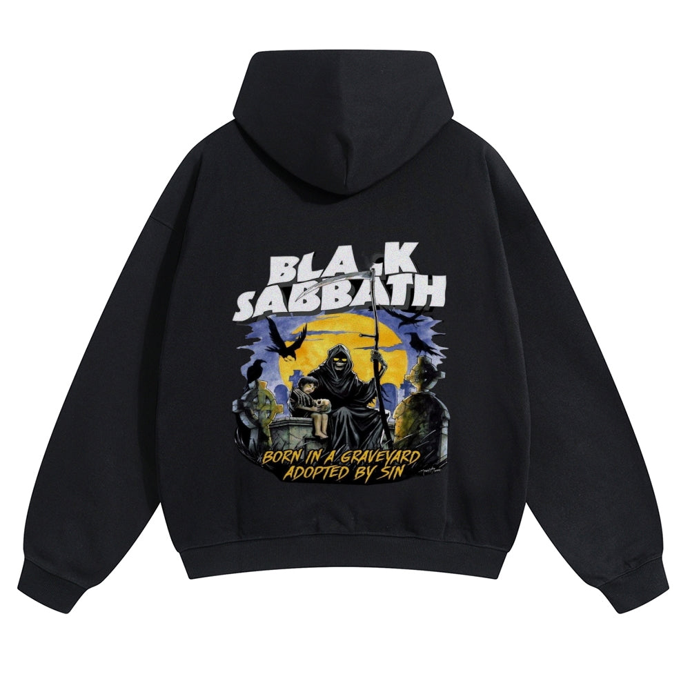 Mens Vintage Black Sabbath Rock Hoodies