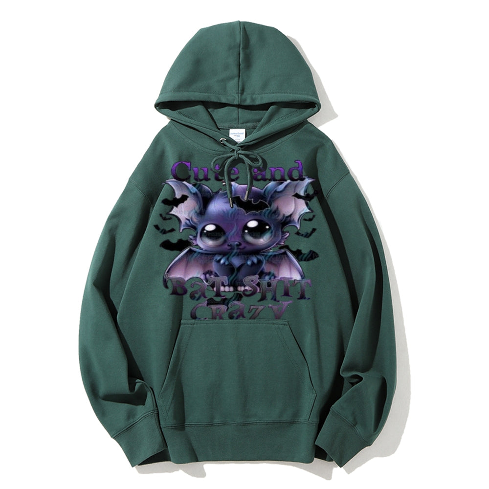 Women Cute and Crazy Bat Graphic Hoodies