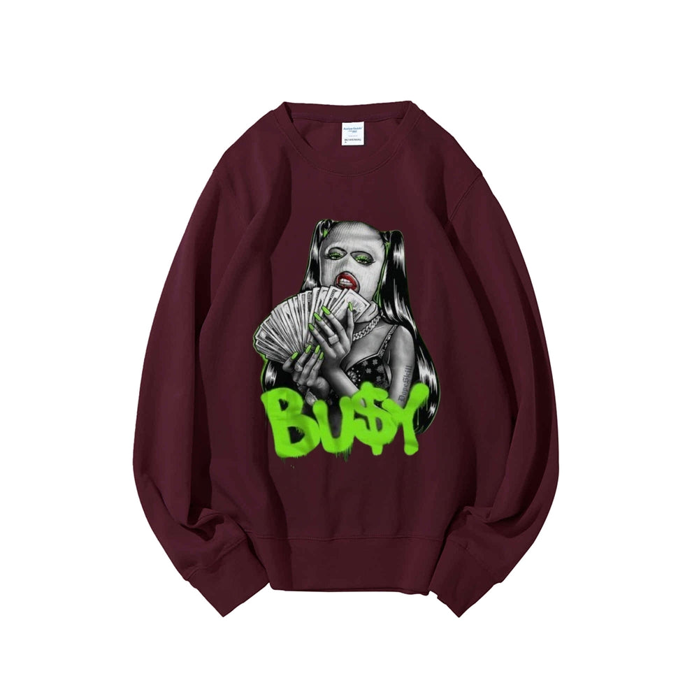 Women Vintage Stay It Busy Graphic Sweatshirts