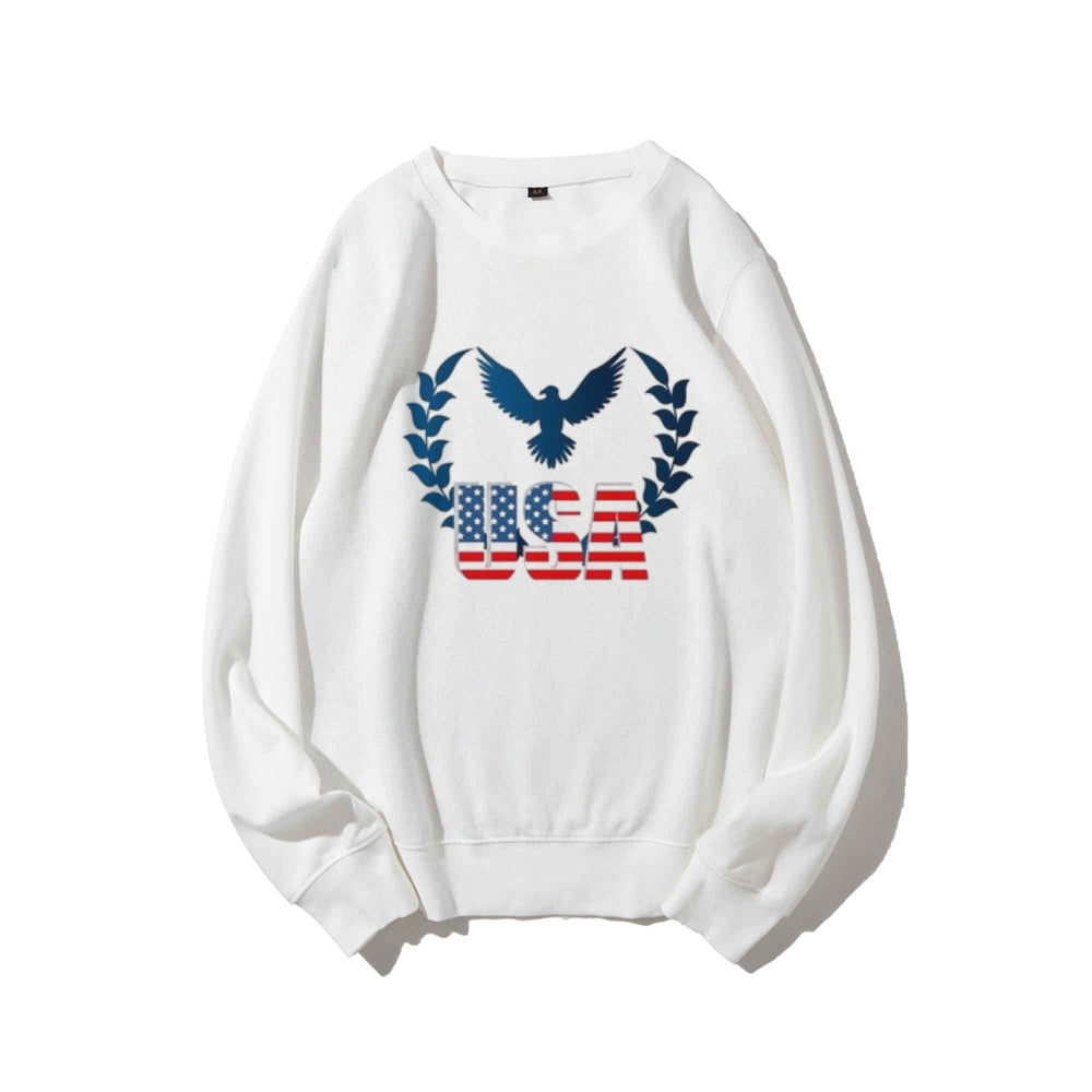 Women Eagle Flag Graphic Sweatshirts