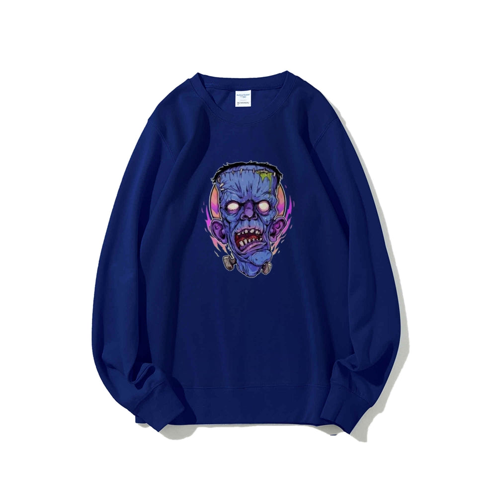 Mens Halloween Zombie Heads Graphic Sweatshirts