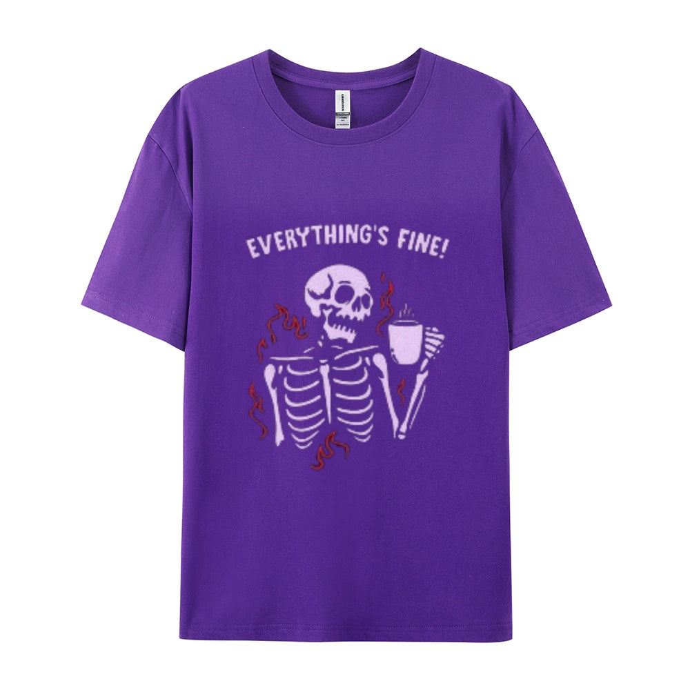 Mens Skull Drink Water Graphic Tee