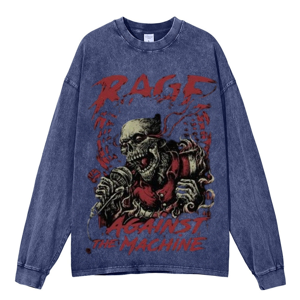 Oversized Vintage Washed Rage Against The Machine Graphic Sweatshirt