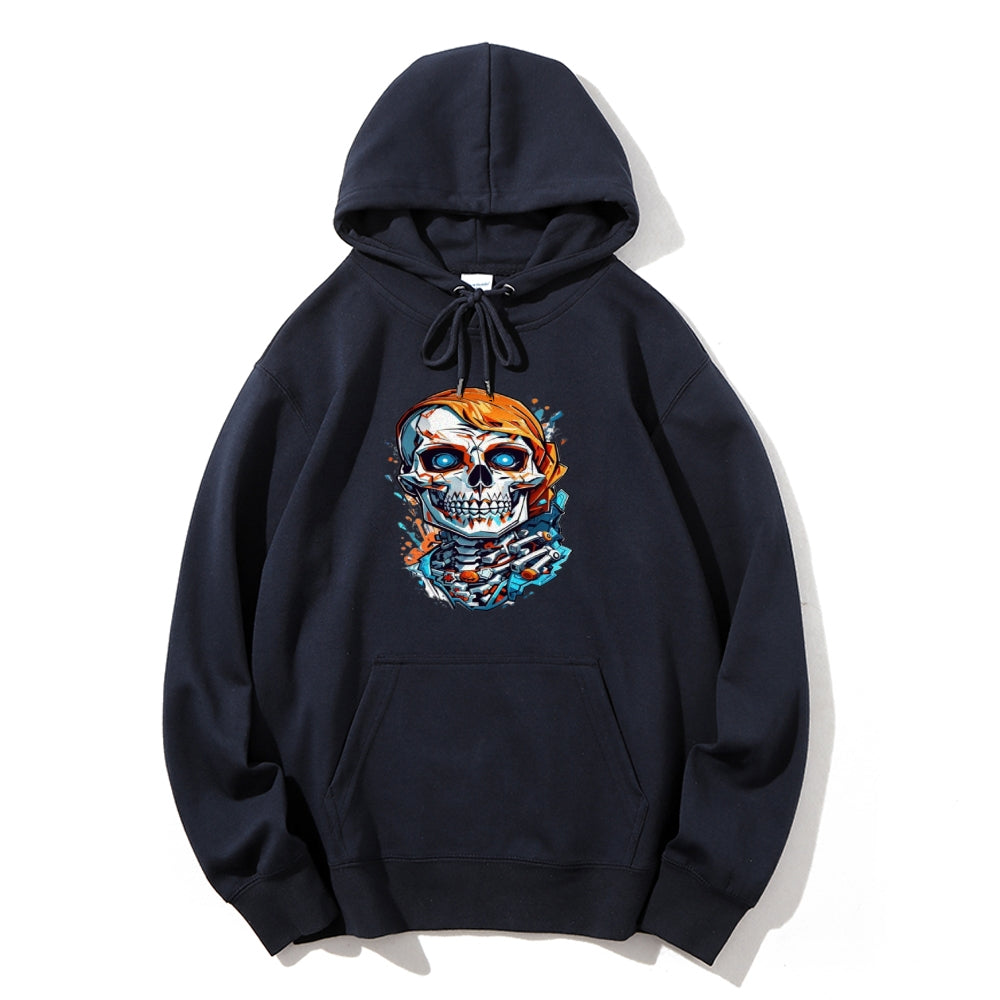 Mens Graffiti Skull Head Graphic Hoodies