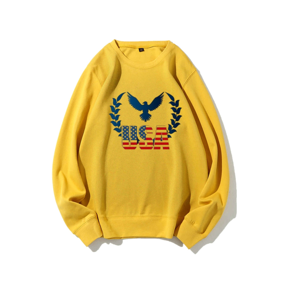 Women Eagle Flag Graphic Sweatshirts