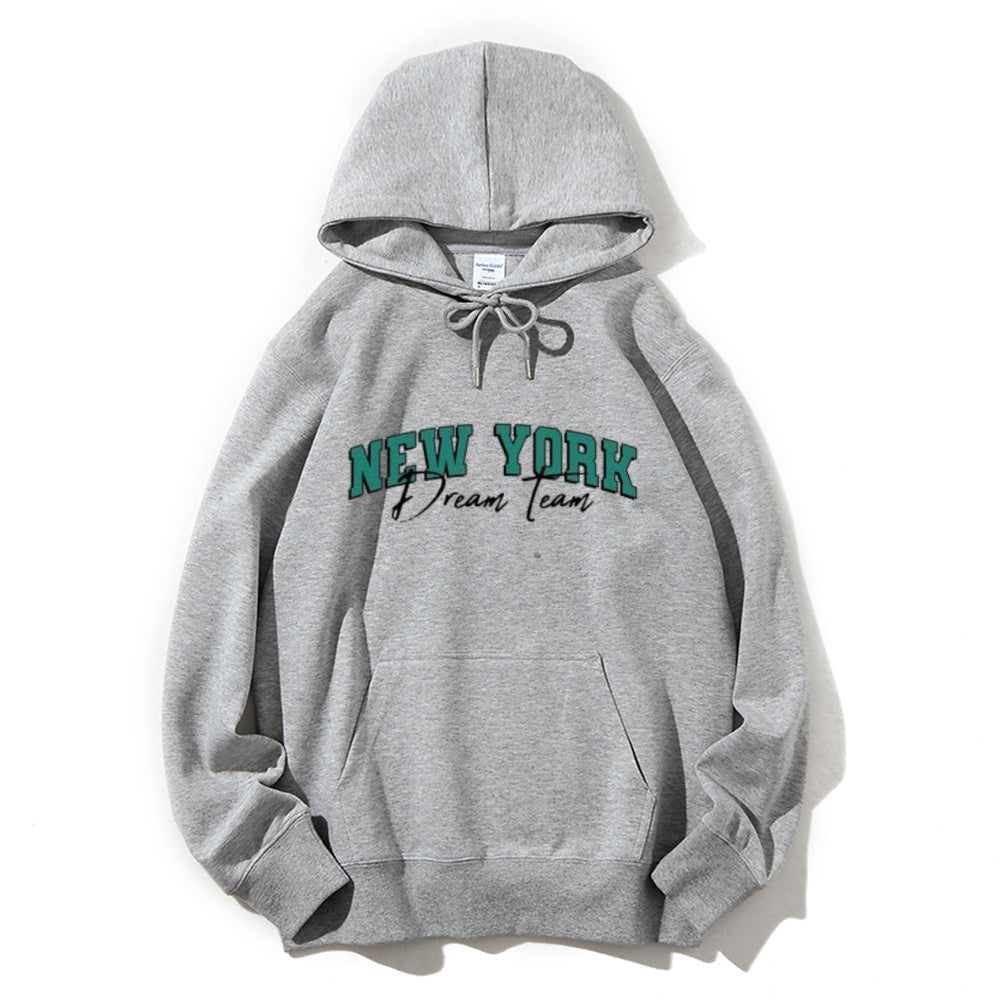 Mens New York City Letter Graphic Pullover Hoodies