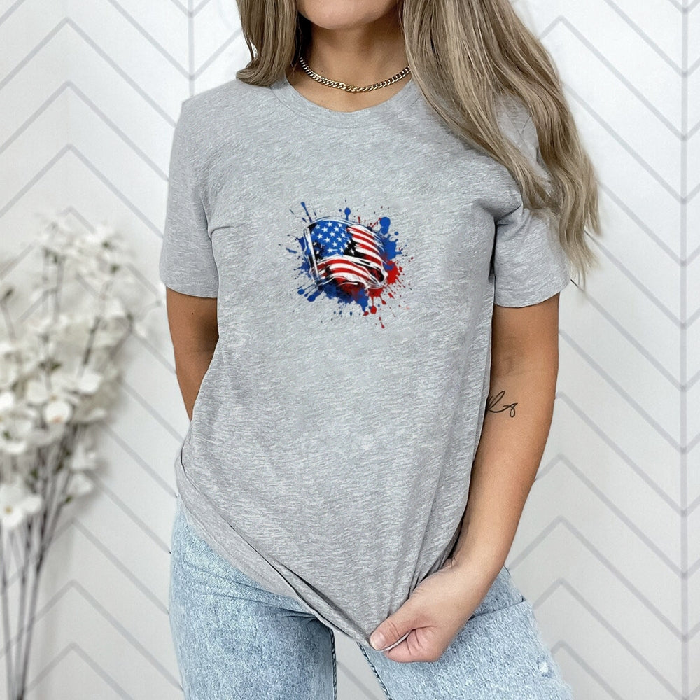 Women Flag Independence Day Stars Stripes T-shirt