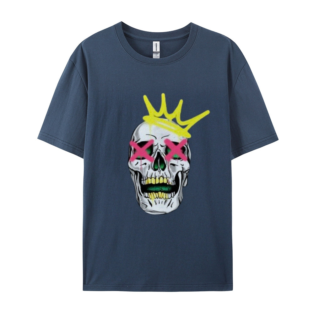 Mens Ruby Tooth King Skull Graphic Tee