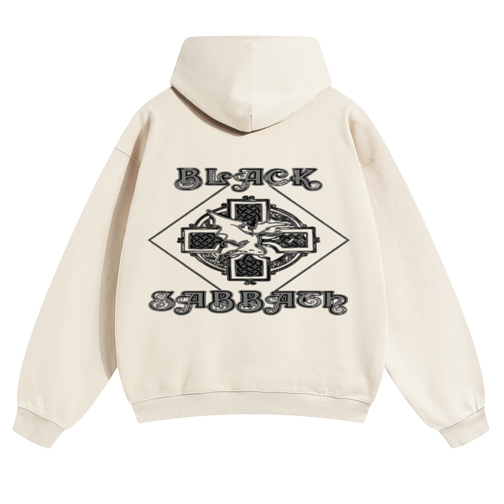 Mens Vintage Black Sabbath Rock Band Hoodies