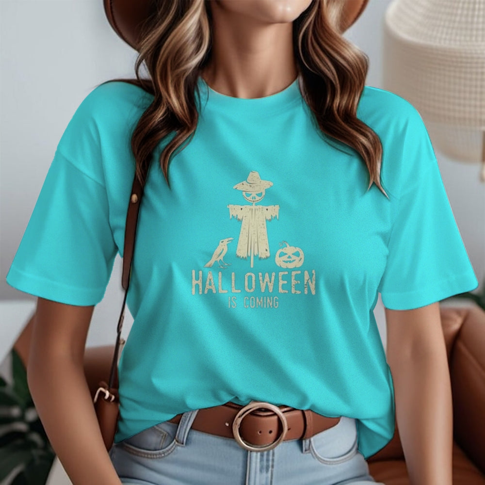 Women Halloween Is Coming Graphic T-shirt