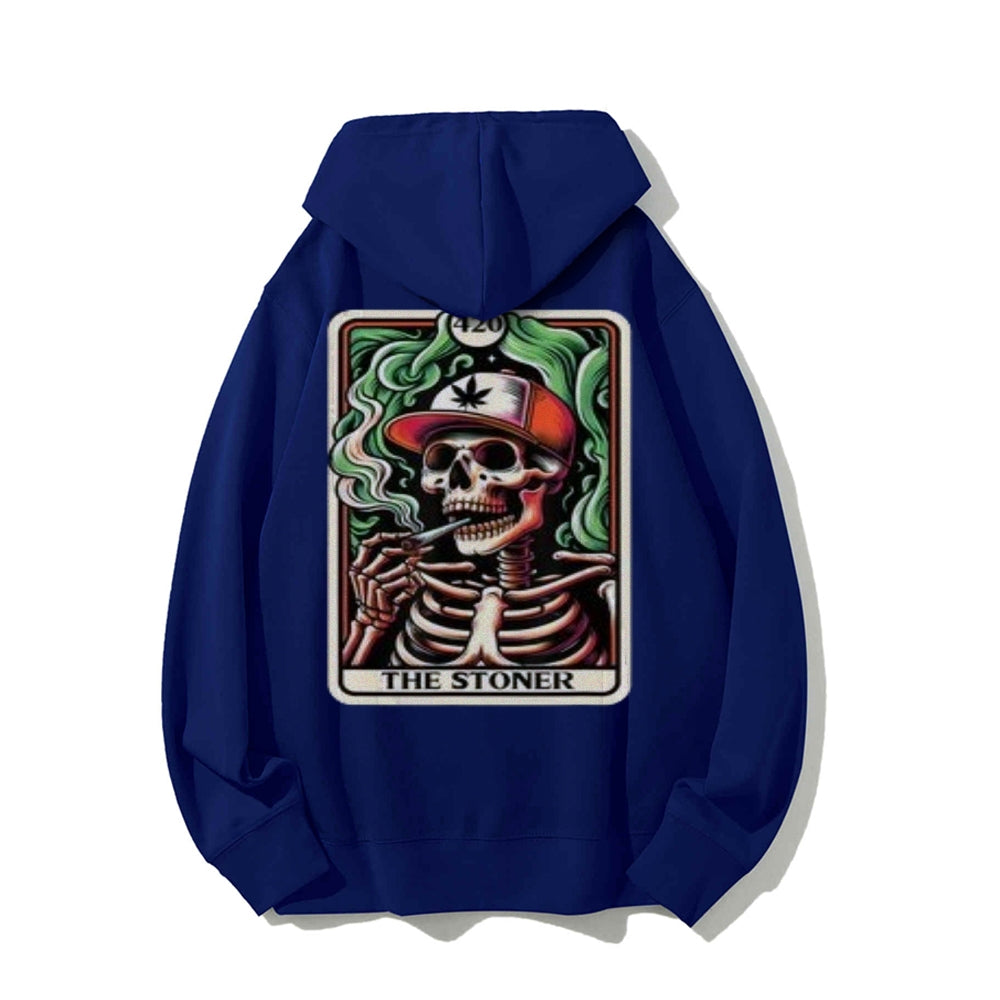 Mens THE STONER Skull Graphic Hoodies