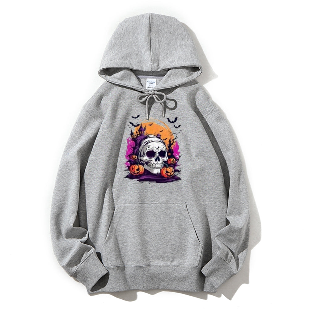 Mens Halloween Spooky Moon Graphic Hoodies