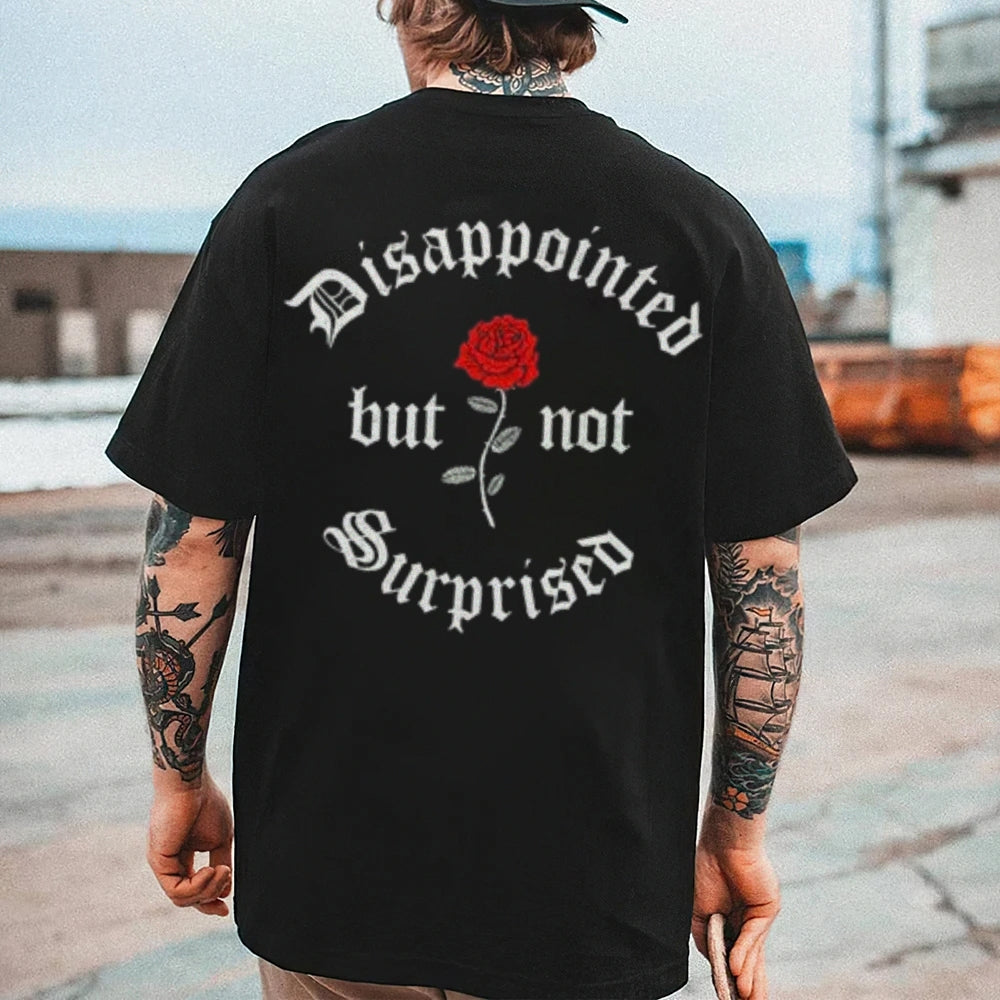 Mens DISAPPOINTED BUT NO SURPRISE Skull Graphic Tee