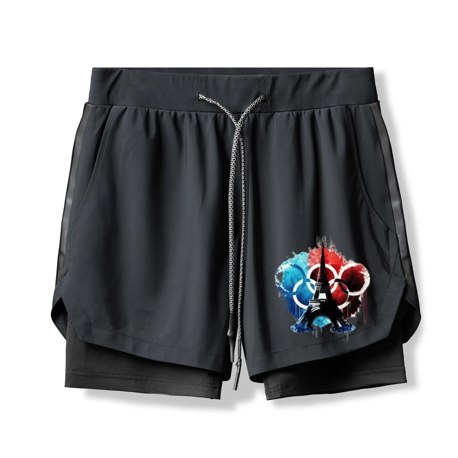 Paris Graphic Gym Shorts for Men