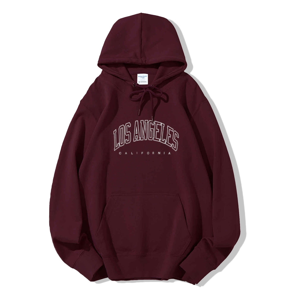 Mens Los Angeles City Letter Graphic Pullover Hoodies