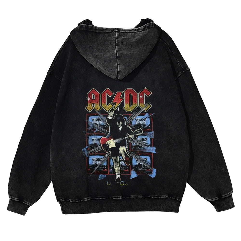 Mens Vintage ACDC Rock Hoodies