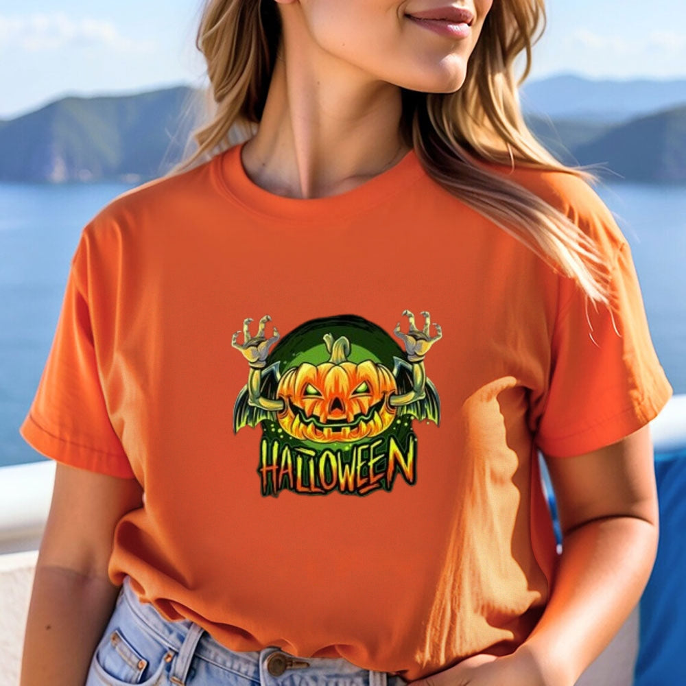 Women Halloween Vamprie Bat Graphic T-shirt