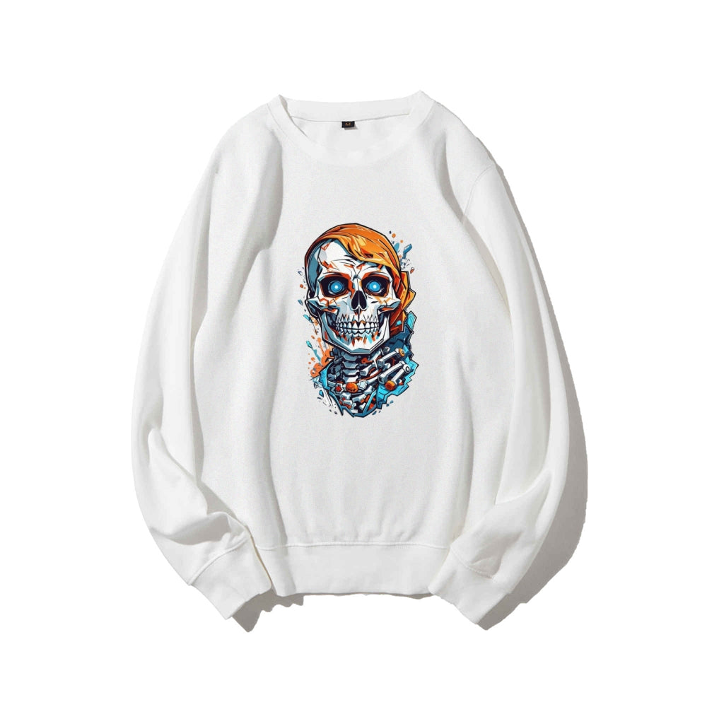 Mens Graffiti Skull Head Graphic Sweatshirts