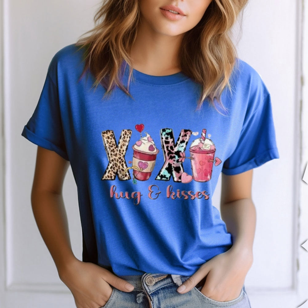 Women Coffee Is My Valentine's Day Print Graphic T-shirt