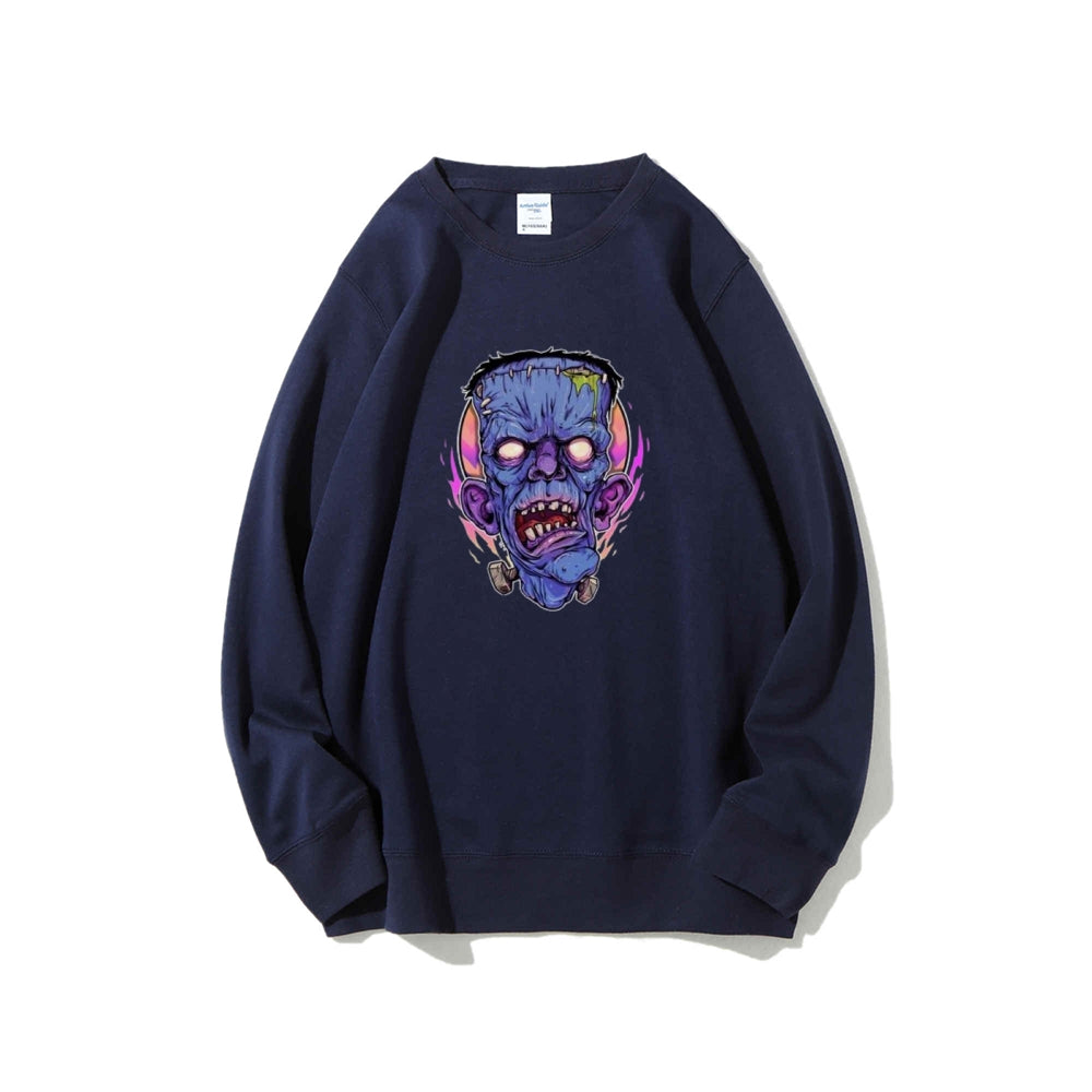 Mens Halloween Zombie Heads Graphic Sweatshirts