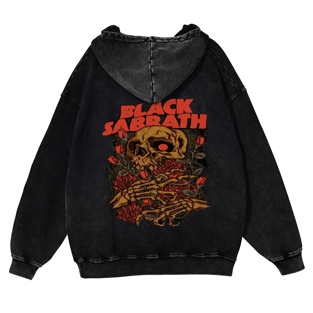 Mens Vintage Black Sabbath Rock Band Hoodies