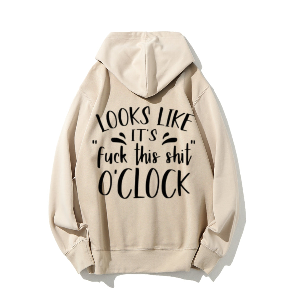 Funny Letter Graphic Pullover With Kangaroo Pocket Hoodies