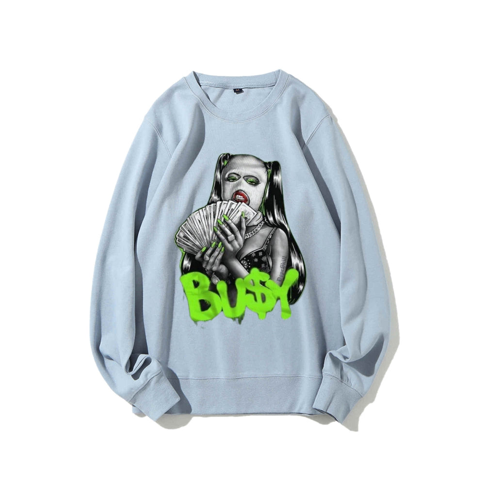 Women Vintage Stay It Busy Graphic Sweatshirts