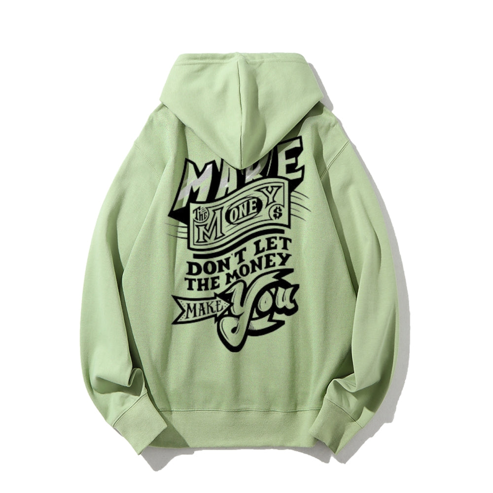 Mens MAKE MONEY Slogan Graphic Hoodies