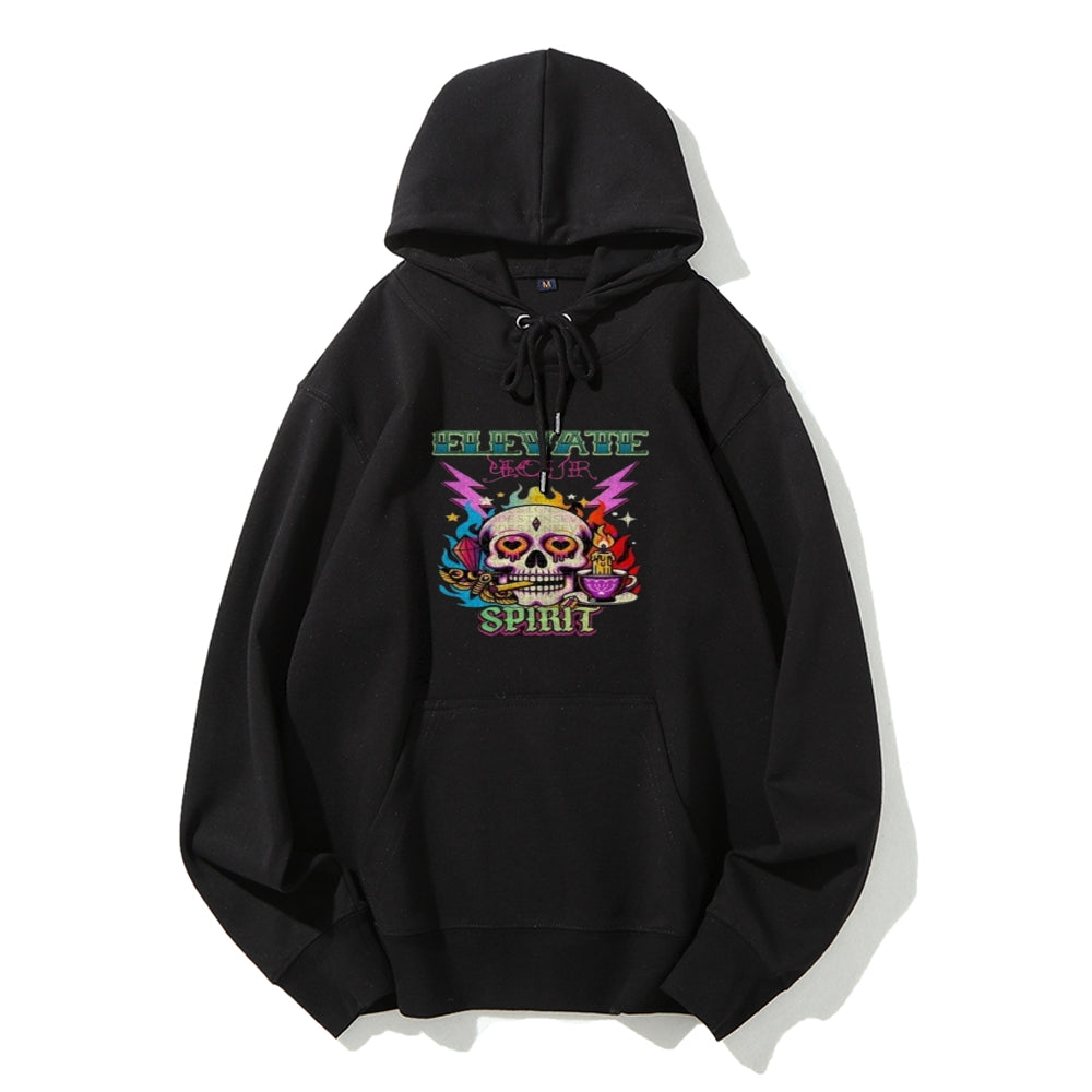 Mens Smoke Skull Graphic Hoodies