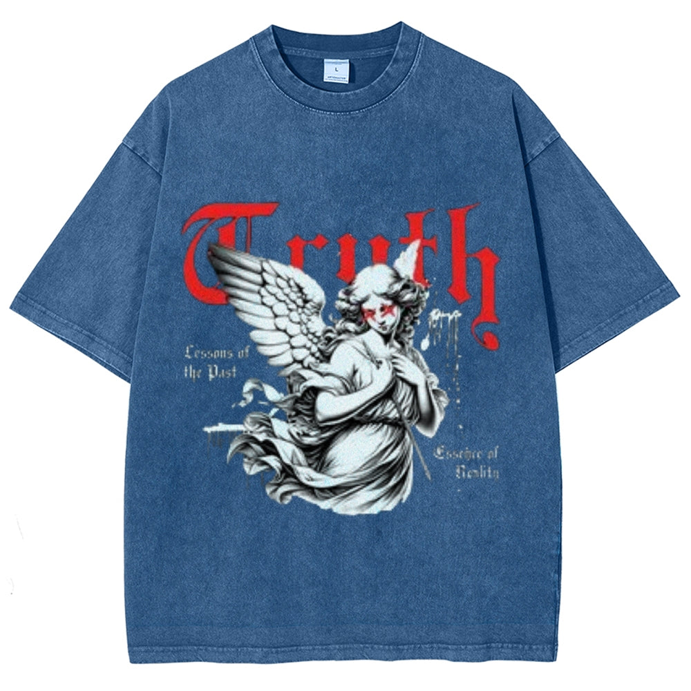 Women Washed Vintage Truth Graphic T-shirt