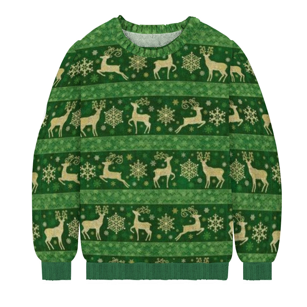 Men's Vintage Graphic Crew neck Ugly Christmas Sweater