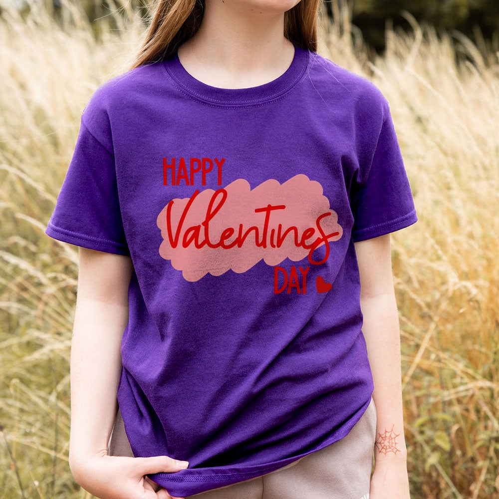 Women Happy Valentine's Day Print Graphic T-shirt