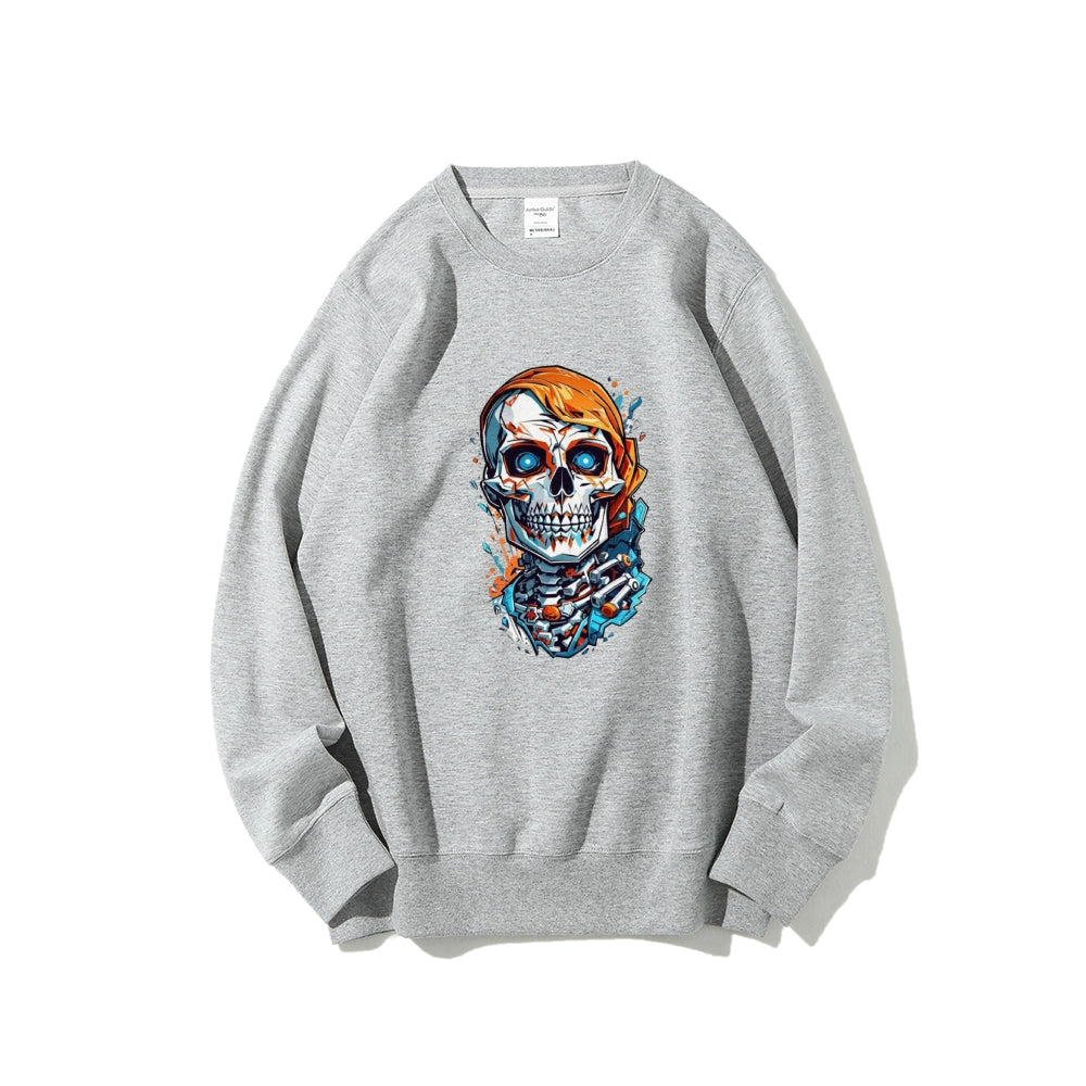 Mens Graffiti Skull Head Graphic Sweatshirts