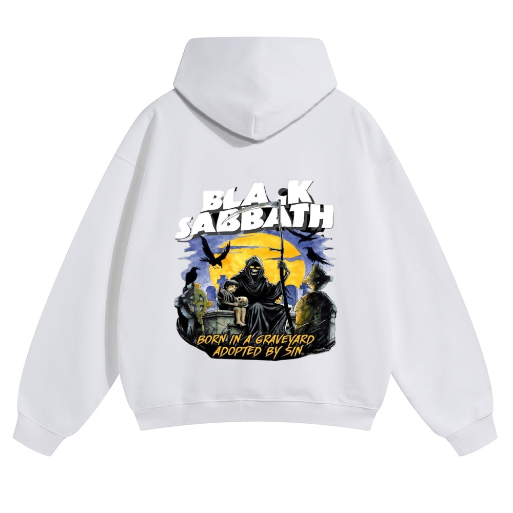 Mens Vintage Black Sabbath Rock Hoodies