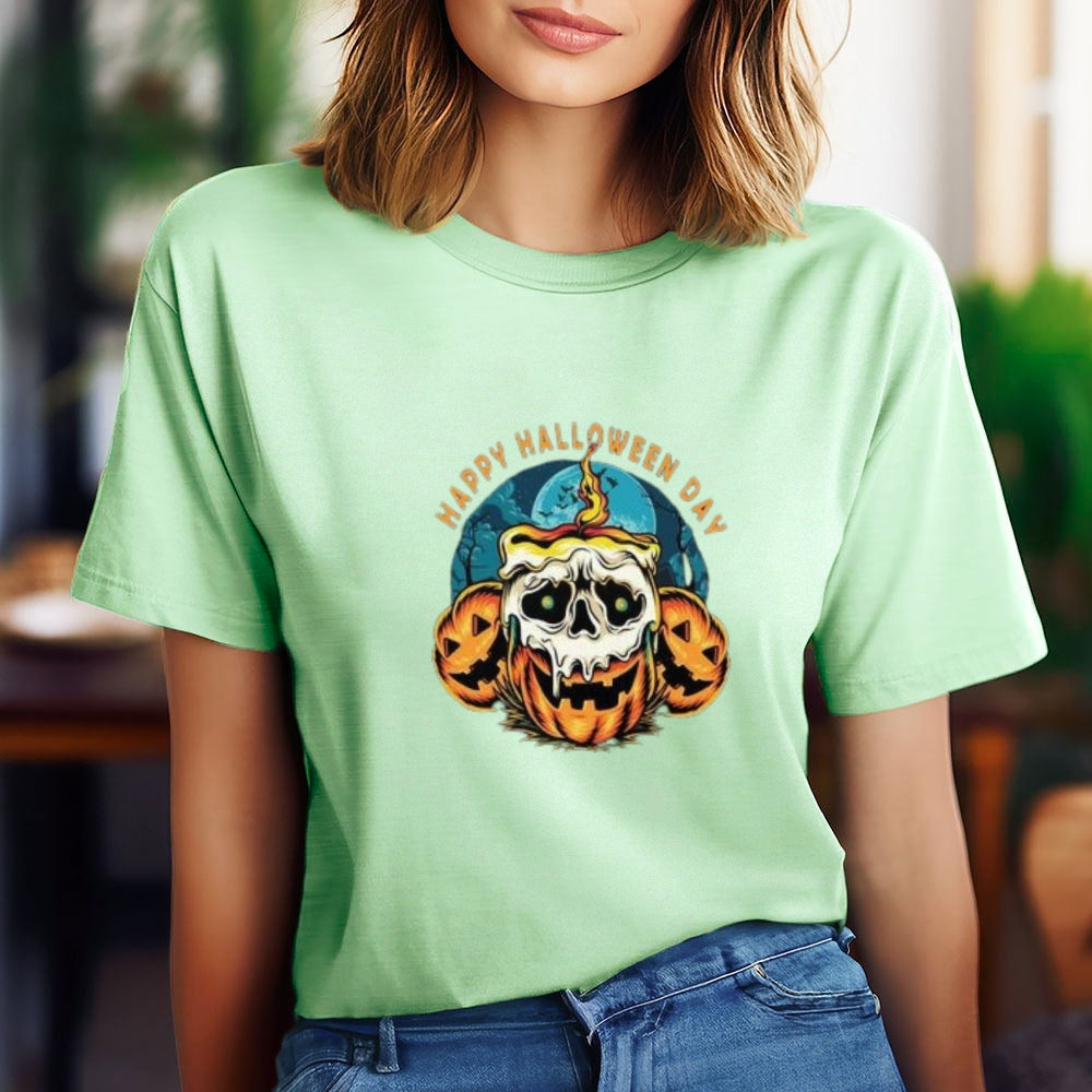 Women Happy Halloween Day Graphic T-shirt