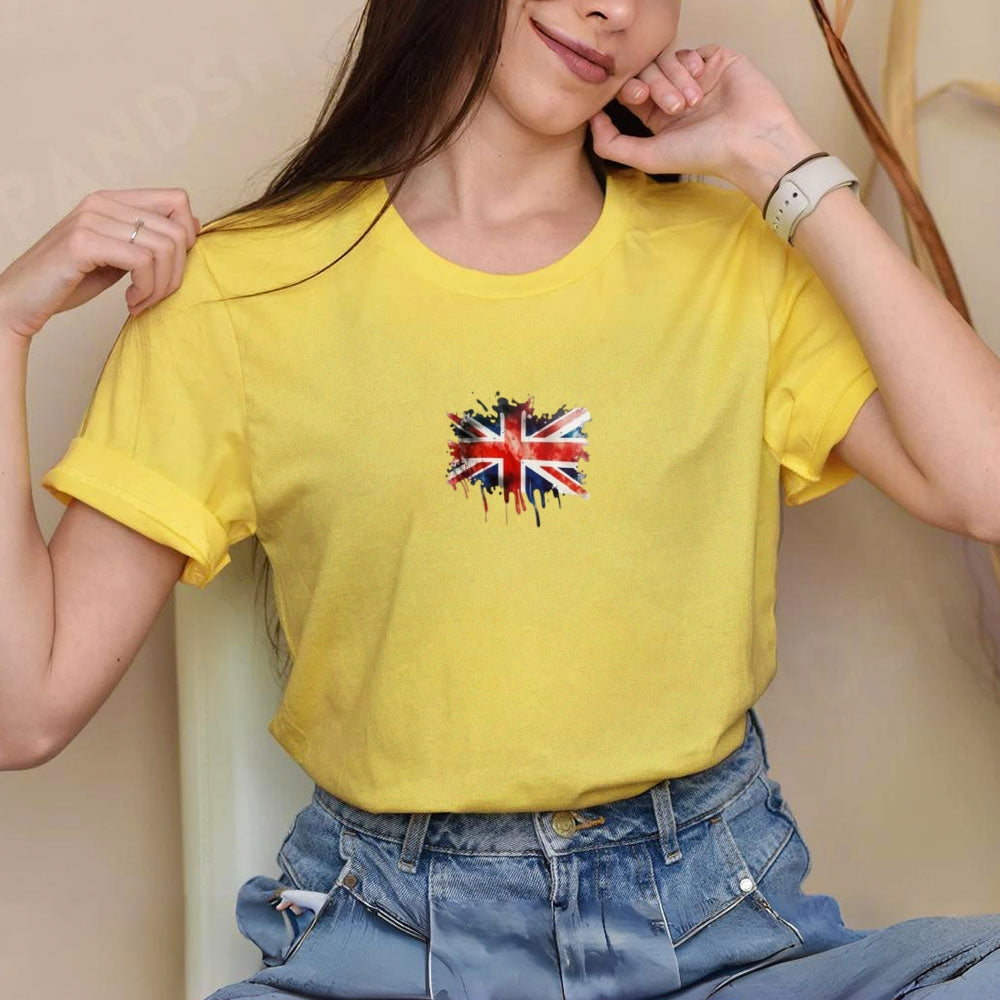 Women Flag Print Independence Day T-shirt