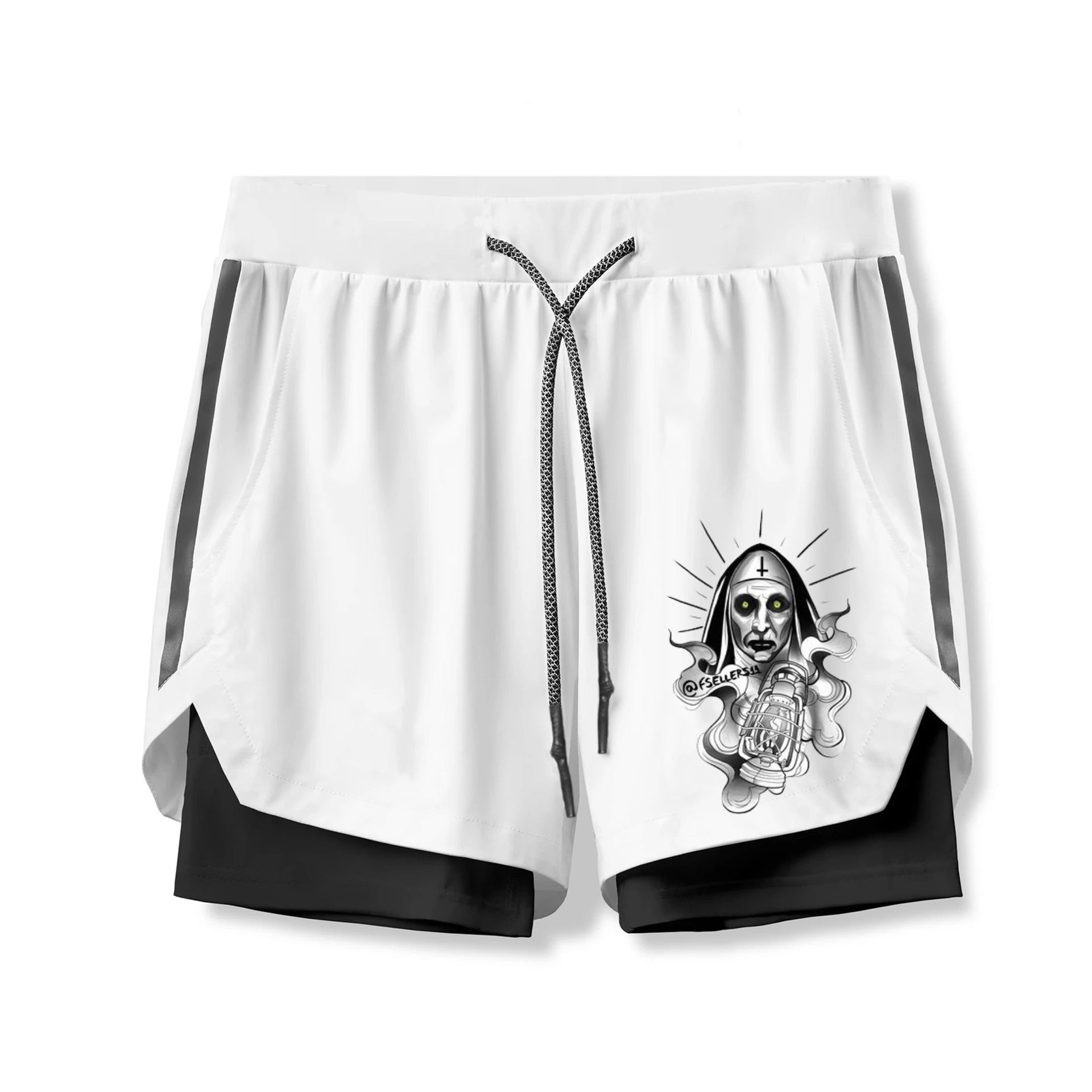 A Freira Valak Nun 2 In 1 Gym Shorts for Men