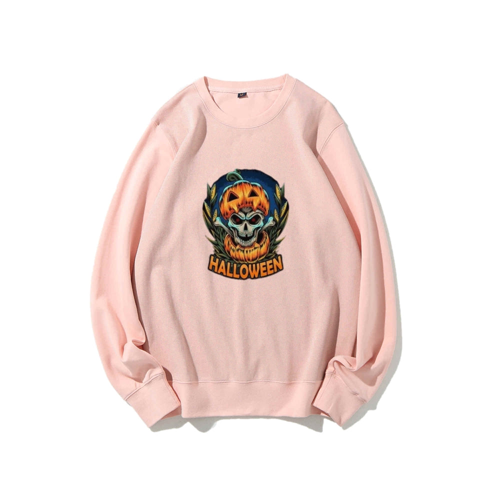 Mens Halloween Pumpkin Head Graphic Sweatshirts