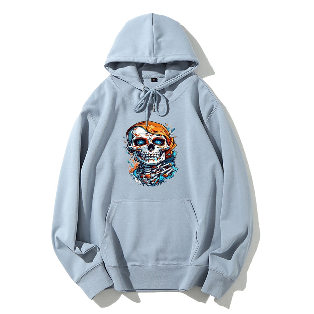 Mens Graffiti Skull Head Graphic Hoodies