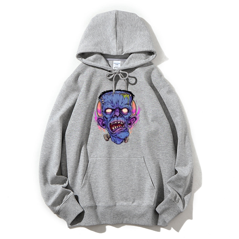 Mens Halloween Zombie Heads Graphic Hoodies