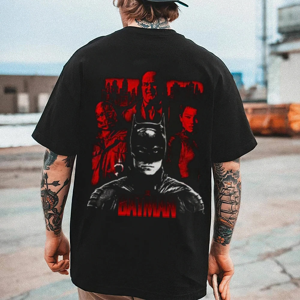 Mens Vintage Darkness Style Print Graphic Tee