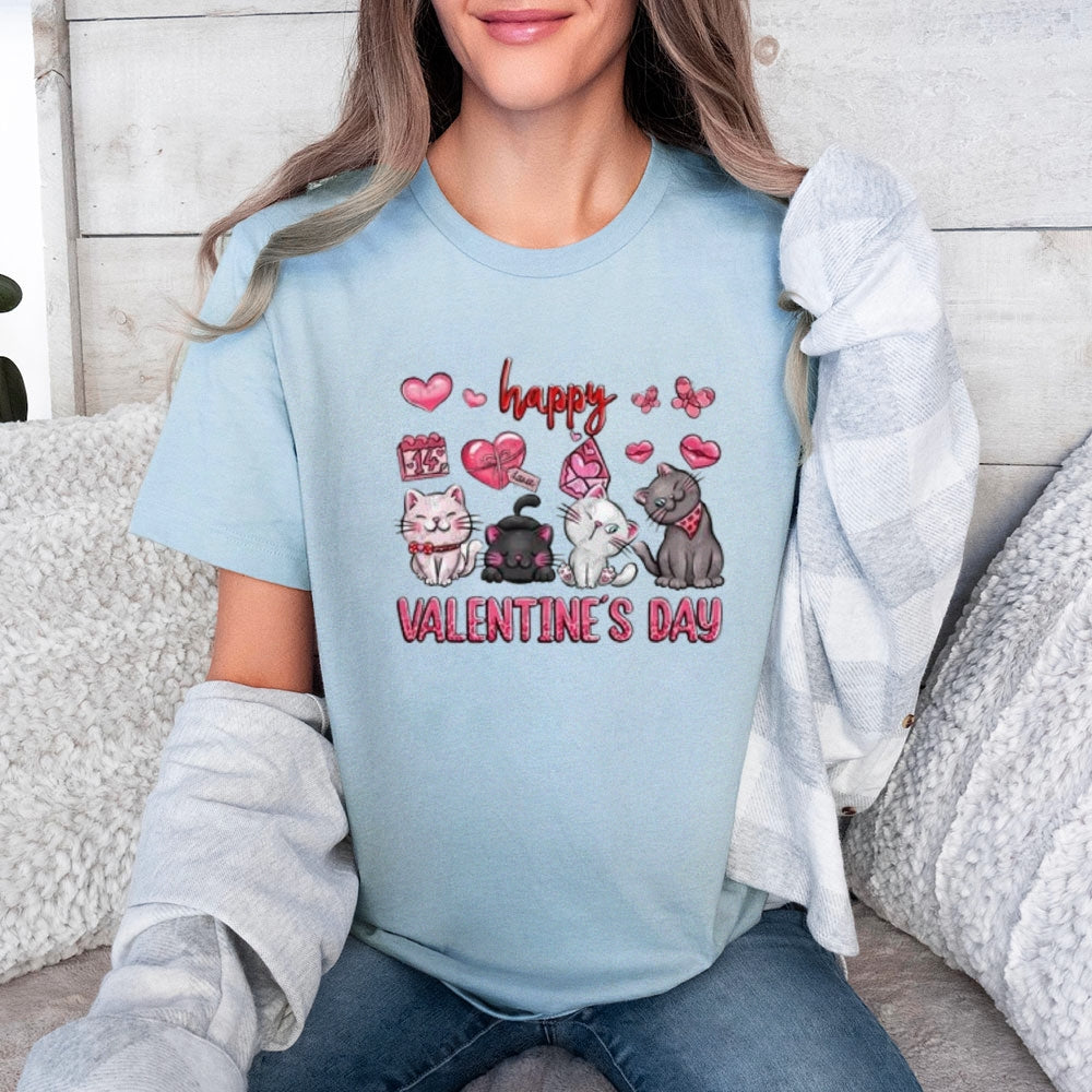 Women Happy Valentine's Day Print Graphic T-shirt