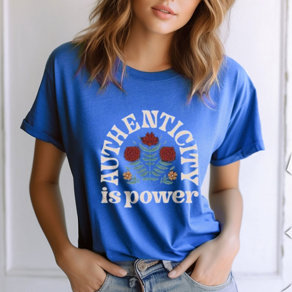 Women Letter And Flower Print Graphic T-shirt