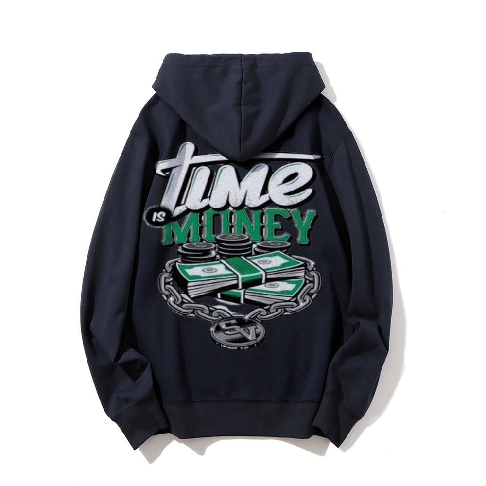 Mens TIME IS MONEY Graphic Hoodies