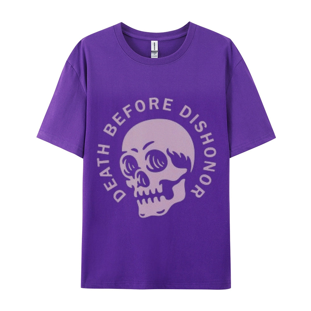 Mens Death Before Dishonor Skull Graphic Tee