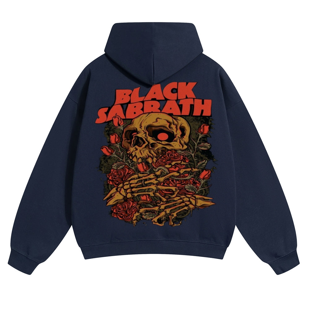 Mens Vintage Black Sabbath Rock Band Hoodies