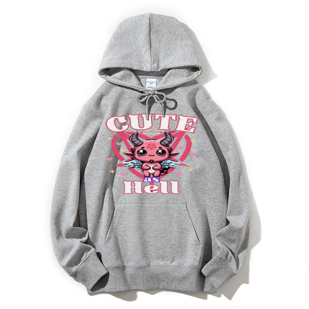 Women Cute As Hell Graphic Hoodies