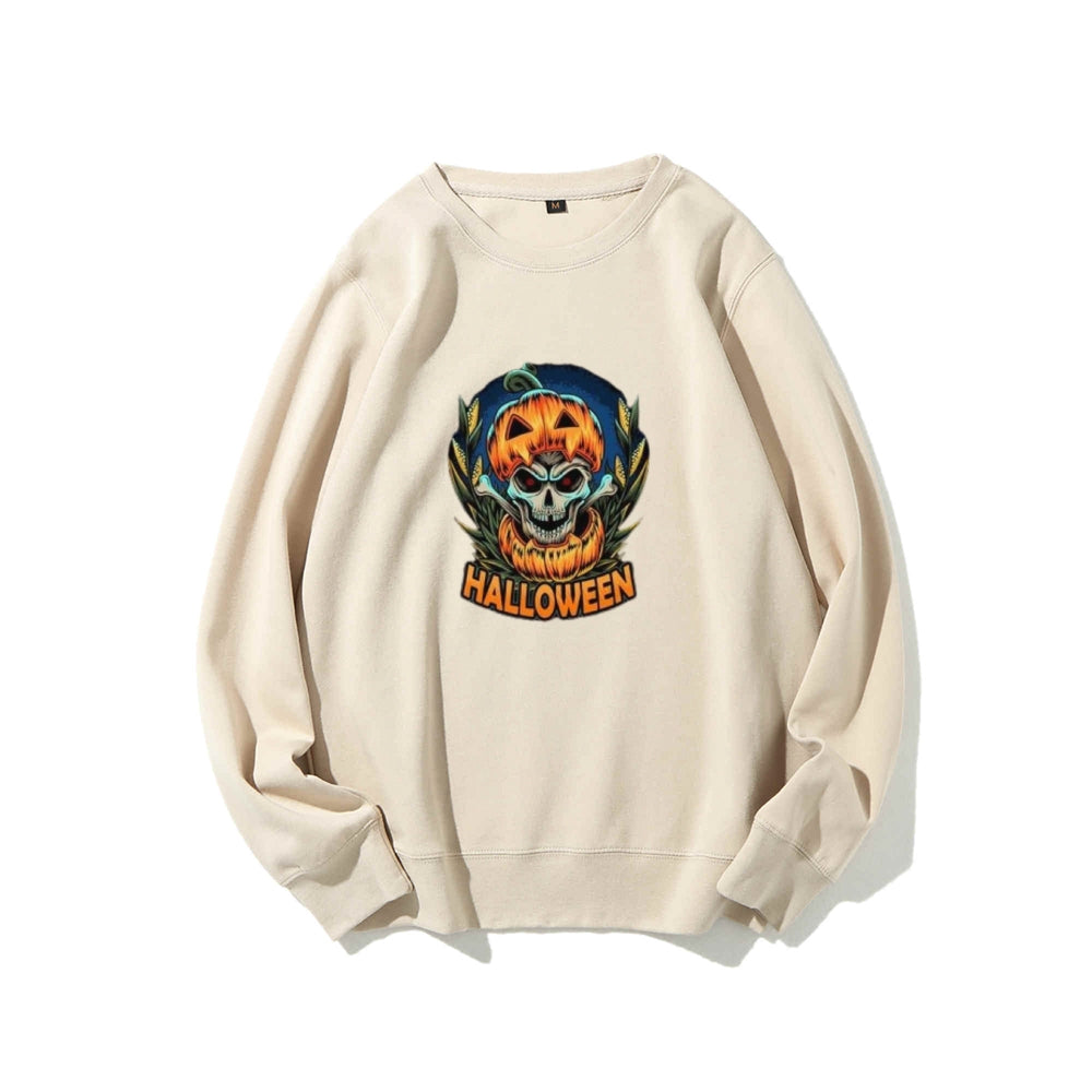 Mens Halloween Pumpkin Head Graphic Sweatshirts