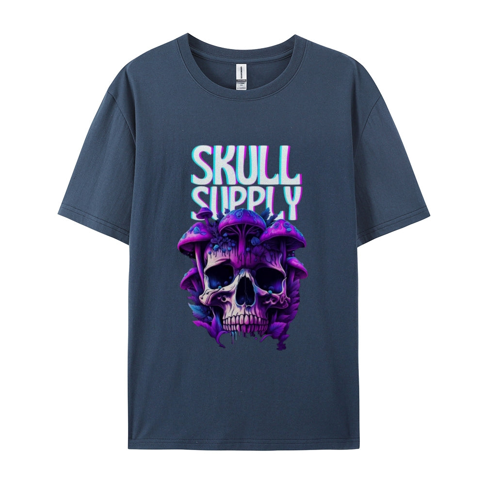 Mens Halloween Skull Supply Graphic Tee